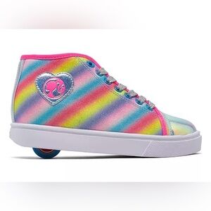 Heelys Wheeled Sneakers Velos Barbie High-top, rainbow multicolored glitter 1YTH